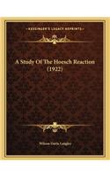 A Study Of The Hoesch Reaction (1922)