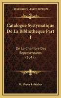 Catalogue Systymatique De La Bibliotheque Part 1