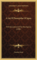 A List Of Panorpidae Of Japan
