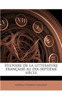 Histoire de la littérature française au dix-septième siècle