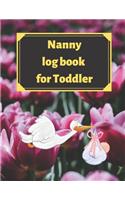 Nanny log book for Toddler