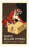 Vintage Journal Port Wine Advertisement with Tiger