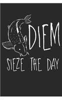 Carp Diem Fishing Notebook: Unlined / Plain Carp Diem Fishing Notebook / Journal Gift - Large ( 6 x 9 inches ) - 120 Pages -- Softcover