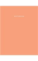 Notebook: Light Salmon Color - Writing Journal - College Ruled Notebook - Lined Notebook - Diary - Notepad - Large Composition Book - 8.5x11 inches - 120 page