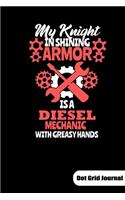 My knight in shining armor is a diesel mechanic with greasy hands. Dot Grid Journal