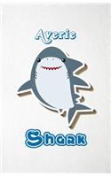 Averie Shark A5 Lined Notebook 110 Pages: Funny Blank Journal For Family Baby Shark Birthday Sea Ocean Animal Relative First Last Name. Unique Student Teacher Scrapbook/ Composition Great Fo