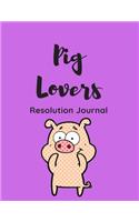 Pig Lovers Resolution Journal: 130 Page Journal with Inspirational Quotes on each page. Ideal Gift for Family and Friends. Undated so can be used at anytime.