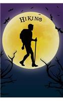 Hiking Notebook Training Log: Cool Spooky Halloween Theme Blank Lined Student Exercise Composition Book/Diary/Journal For Trail Hikers, Walking and Nature Fans, 6x9, 130 Pages (H