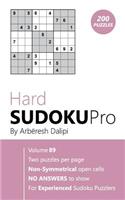 Hard Sudoku Pro: Book for Experienced Puzzlers (200 puzzles) Vol. 89