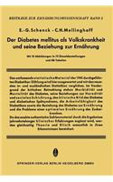 Diabetes Mellitus ALS Volkskrankheit Und Seine Beziehung Zur Ernährung