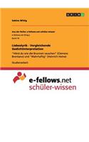 Liebeslyrik - Vergleichende Gedichtinterpretation
