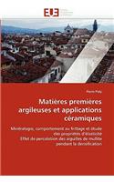 Matières premières argileuses et applications céramiques: (Omn.Univ.Europ.)