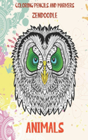 Zendoodle Coloring Pencils and Markers - Animals