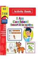 I am confident, Smart & Inventive Activity Book For Kids old 3 year