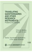 Translating Questionnaires and Other Research Instruments
