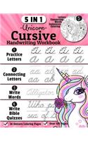 Unicorn Cursive Handwriting Workbook