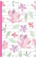 Pinstripe Book: Pitman Shorthand Teenline Stenography Paper Line Composition Notebook Creative Notepad Writing Book for Reporters Journalist or Secretaries Pink Flo