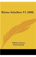 Kleine Schriften V1 (1898): (German)