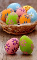 Colored Easter Eggs Decorated with Spring Flowers Journal