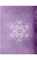 Metatron's Cube Lavender Dreaminess 8.5 x 11 150 Pages Dot Grid Journal Notebook
