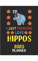 I Just Freaking Love Hippos 2020 Planner