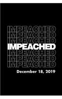 Impeached Trump President: Blank Lined Notebook Journal for Work, School, Office - 6x9 110 page