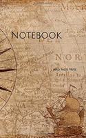 Notebook: compass map nautical antique navigation vintage captain ship