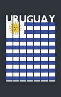 Vintage Uruguay Notebook - Uruguayan Flag Writing Journal - Uruguay Gift for Uruguayan Mom and Dad - Retro Uruguayan Diary