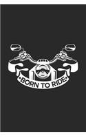 Born to ride: 6x9 Motorbikes - dotgrid - dot grid paper - notebook - notes