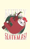 Funny Sloth Sloth Christmas - Journal Journal Lined about A5 FORMAT - notepad for school and work. Christmas theme, sweet, cute: Christmas gift for him and her, or for children - Ideal as a Christmas or Santa Claus as a sweet gift - nice Journal