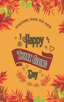Coloring Book For Kids Happy Thanks Giving Day