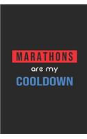 Marathons Are My Cool Down: Triathlon Notebook, Dotted Bullet (6" x 9" - 120 pages) Sports and Recreations Themed Notebook for Daily Journal, Diary, and Gift