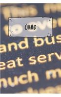 Chad: Ruled Travel Diary Notebook or Journey Journal - Lined Trip Pocketbook for Men and Women with Lines