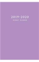 2019-2020 Weekly Planner: Two Year Planner 6 X 9 with Purple Cover