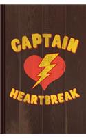 Captain Heartbreak Journal Notebook: Blank Lined Ruled for Writing 6x9 120 Pages