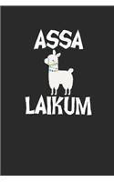 Assa Llama Laikum: Alpaca Peace Be with You Arabic Notebook (6x9)