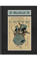 Music Journal: Composition Notebook (Large) - Blank Musician Sheet Paper Book to Write in - 12 Staves Staff Manuscript Notation - Japanese 19th Century Samurai Art