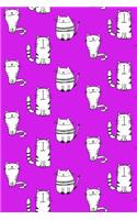 Journal Notebook For Cat Lovers Sketchy Cats Pattern 5: 110 Page Lined and Numbered Journal With Index Pages In Portable 6 x 9 Size, Perfect For Writing, Taking Notes, List Making, Journaling and Doodling(10 Wordworthy Series Lined)