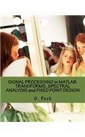 Signal Processing in Matlab. Transforms, Spectral Analysis and Fixed Point Design