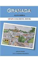Granada. Alhambra. Spain Coloring Book