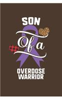 Son Of A Overdose Warrior: Overdose Awareness Leopard Buffalo Plaid Family Gift