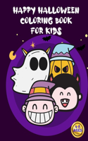 Happy Halloween - coloring book for kids ages 4-8