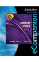 Ecompanion for Aufmann/Lockwood's Beginning Algebra, 1st