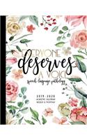 Everyone Deserves A Voice Speech-Language Pathology 2019-2020 Academic Calendar Weekly And Monthly