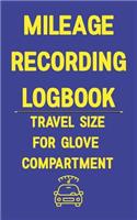 Mileage Recording Logbook Travel Size for Glove Compartment
