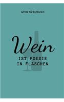 Wein Ist Poesie in Flaschen Wein Notizbuch: A4 Notizbuch punktiert als Geschenk für Wein-liebhaber, Weinkenner, Winzer und Sommelier - schöne Geschenkidee für Weintrinker und Freunde - Weinbuc