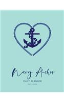2019 2020 15 Months Navy Anchor Daily Planner