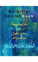 Sketchbook: Artist sketchbook 120 page sketching drawing Art Pencil drawing sketch pad kids draw
