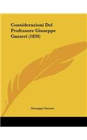 Considerazioni Del Professore Giuseppe Gazzeri (1826)