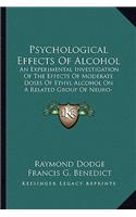 Psychological Effects of Alcohol